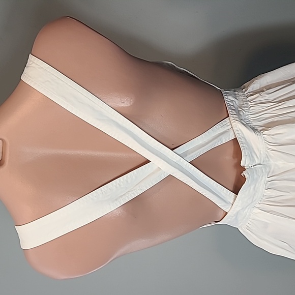 J.Crew Cotton poplin apron white dress convertible straps Size 6 Summer Preppy - Picture 7 of 10